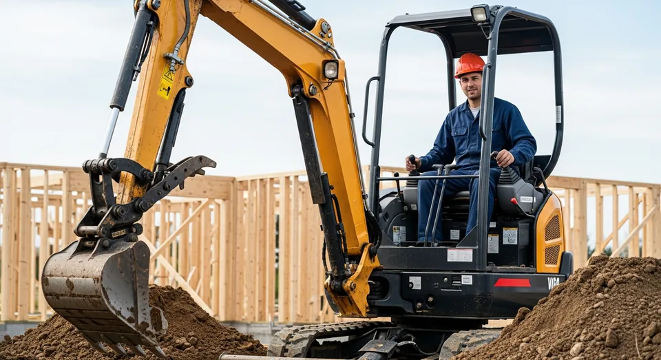 Excavation professional at work in Kitchener